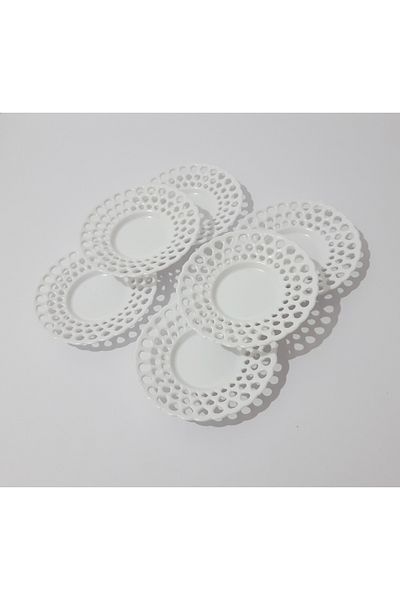 renkli çiçekler 6 Pieces Tea Plate Drop Patterned Melamine Tea Plate