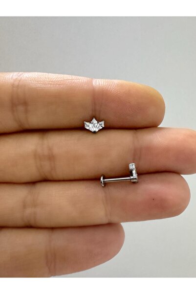 Arescollection 1 adet G23 TİTANİUM ( titanyum) tragus helix kıkırdak lobe conch uyumlu piercing