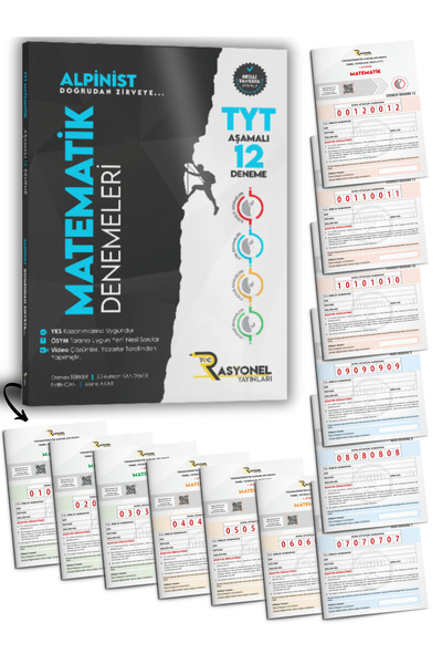 Rasyonel Yayınları Tyt Matematik Aşamalı 12 Deneme (ALPİNİST SERİSİ) (YAZARLARINDAN VİDEO ÇÖZÜMLÜ)