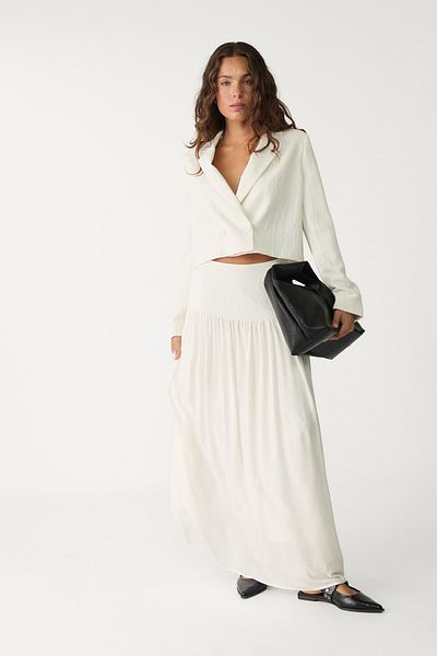 Stradivarius Cropped blazer with back ties