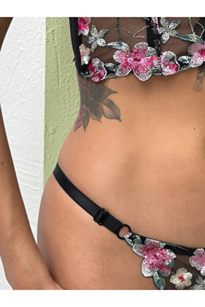 ZvM Set bustieră Brode transparentă fără capac cu modele florale