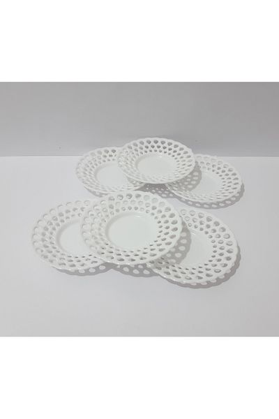 renkli çiçekler 6 Pieces Tea Plate Drop Patterned Melamine Tea Plate