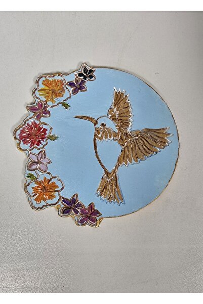 elayarts Mavi kuşlu nihale tencere altlığı sofra dekorasyonu mutfak süsü