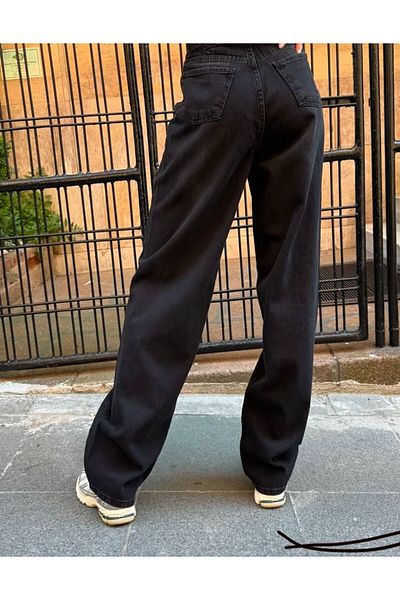 KOTOLOG Y2K Back Tolu Balloon Baggy Smoked Jean Pants