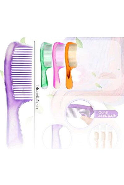 Do Tebe Canlı Renkli Saç Tarakları,İnce Dişli,Hafif & Omuz,Bel,Spor,Seyahat Çantalar İçin