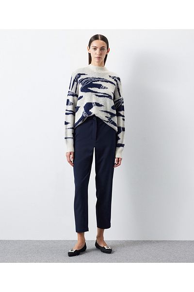 İpekyol Jacquard high collar sweater
