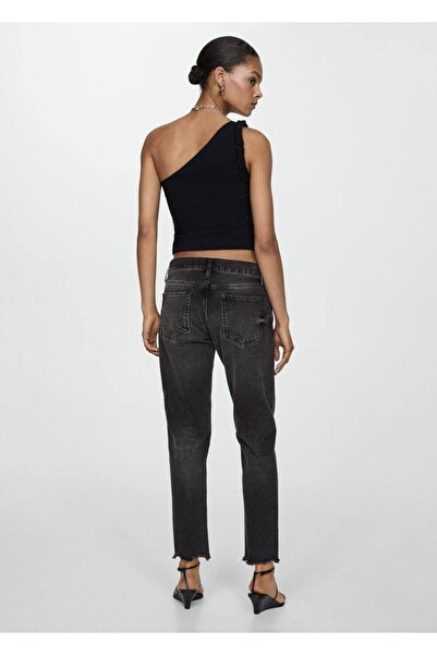 MANGO Woman Düşük Belli Paçaları Yırtıklı Girfriend Jean Pantolon