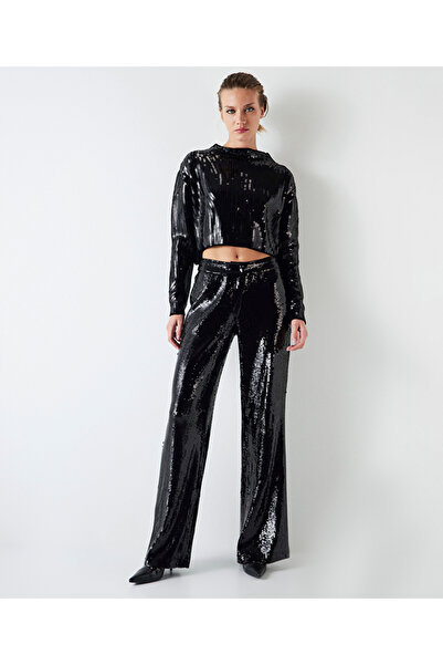 İpekyol Sequin embroidered crop knitwear