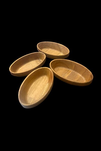 Ayd ahşap 5 Pcs Handmade Boat Breakfast Plate and Presentation Set - Natural Elegance