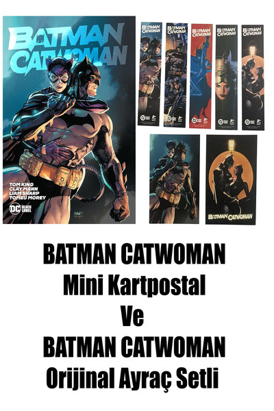 Çizgi Düşler Batman Catwoman | Batman Catwoman Mini Kartpostal Ve Çizgi Roman...