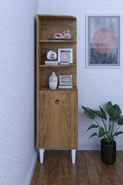 moka park avm Dekoratif Köşe Rafı, Çok Amaçlı Raf, Salon Rafı Lukas
