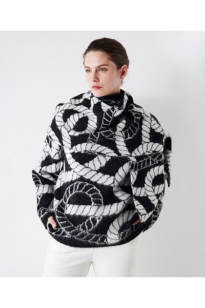 İpekyol Pullover mit Schal-Accessoires