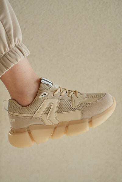 SOLAZER Pantofi de damă bej - pantofi sport casual 027