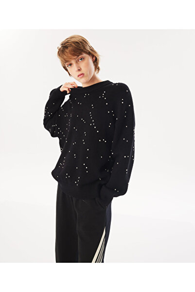 Twist Bright Jewelled Sweater with Accessory Detail