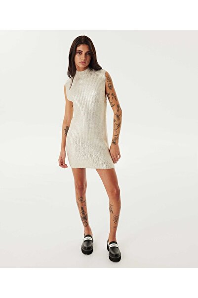 Twist Блестяща трикотажна рокля - текстуриран дизайн