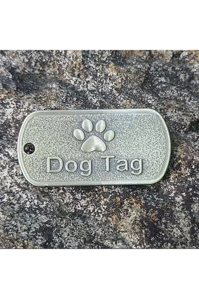 TagyPet Askeri Stil Yuvarlak Altın Pirinç Pet Kedi Köpek Kimlik İsimlik Künyesi