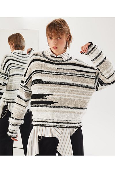 Twist Oversize Jacquard Sweater