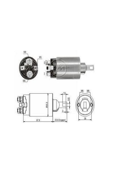 ZM 12v Starter Automatic Mitsubishi Ym (Screw) Bmc-caterpillar-hyundaı H100/starex-mittsubishi L200