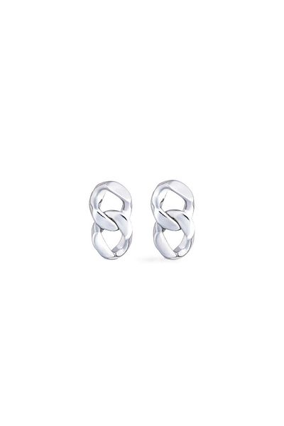 Twist Chain Detailed Metal Earrings