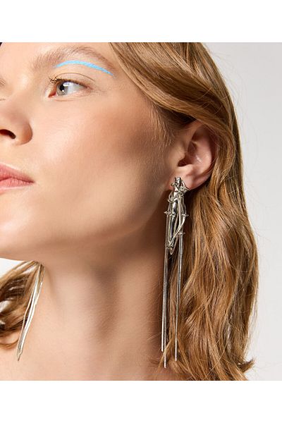 Twist Metal Dangle Earrings