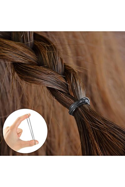 Transformacion Чорна силіконова шпилька для волосся, 400 штук міні-еластичних 720709