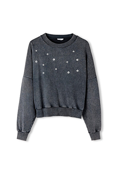 Twist Hotfix Printed Sweatshirt