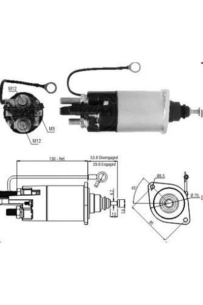 ZM 12v Starter Automatic Delco Type (2 EARS) 39m