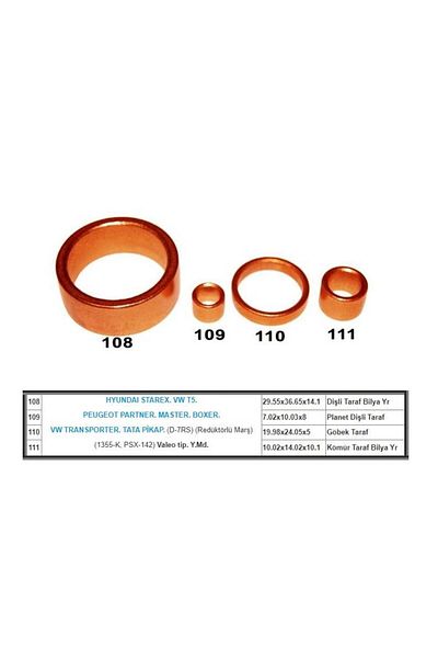 GOVA Starter Bushing Valeo Type Hyundai Starex-peugeot Partner-tata Pick-up-vw Caddy/transporter T5 (4 AD)