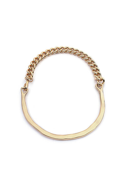 Twist Metal necklace with chain