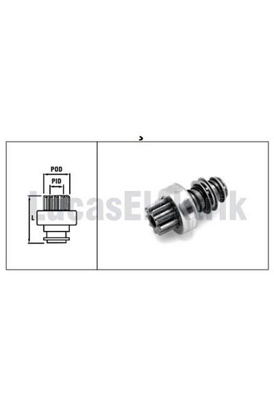 LUCAS Starter Gear 9 Teeth Bosch Type Em
