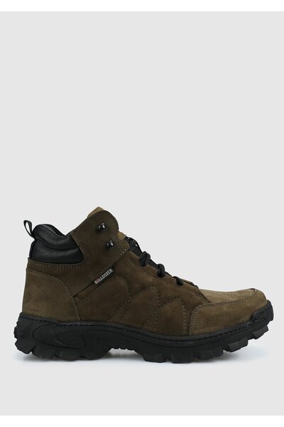 Bulldozer Khaki Leather Men's Outdoor Boots