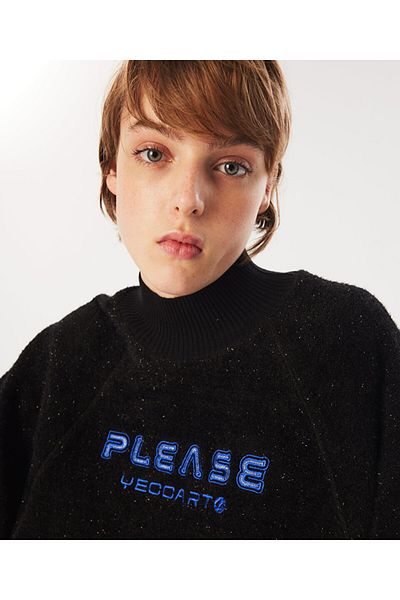 Twist Embroidered Slogan Sweatshirt