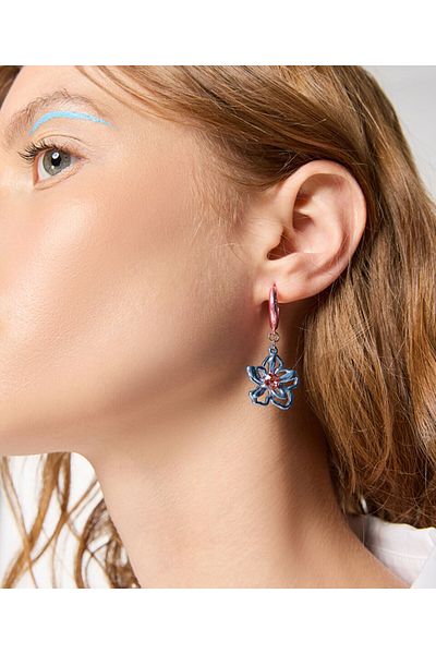 Twist Metal Floral Earrings