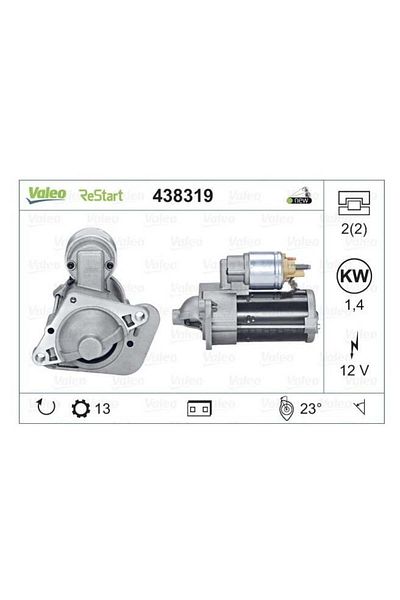 VALEO 12v Starter Motor 13 Teeth 1.4 Kw Renault Kadjar/Talisman-Dacia Duster-Nissan Juke (START-STOP)