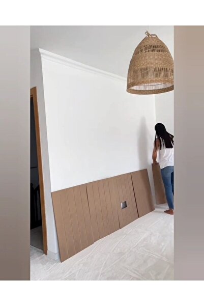 trendkonsept Dekoratif, Duvar Çıtası, Ahşap Duvar Paneli, Boyanabilir, 4mm Ham Mdf, 36x102 (1 ADET)