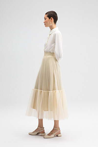 Touché Privé Fusta plisata din tul