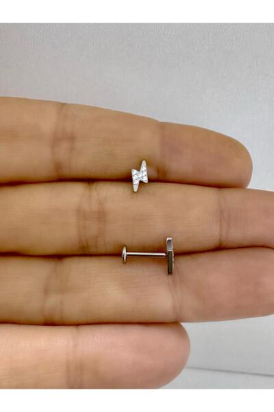 Arescollection 1 adet G23 TİTANİUM ( titanyum) tragus helix kıkırdak lobe conch uyumlu piercing