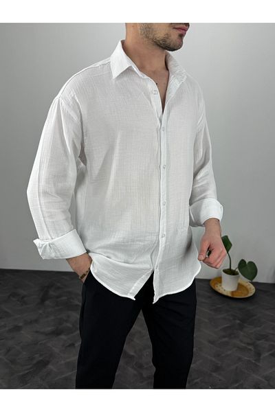 T&M Vertino Muslin Oversize Men's Shirt
