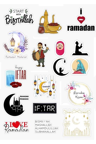 Major Selection Σετ αυτοκόλλητων ειδικής σχεδίασης Ramadan - Σετ αυτοκόλλητων κατάλληλο για όλες τις επιφάνειες