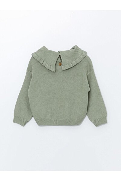 LC Waikiki Baby Collar Embroidered Girl's Sweater and Leggings 2-Piece Set (W4)