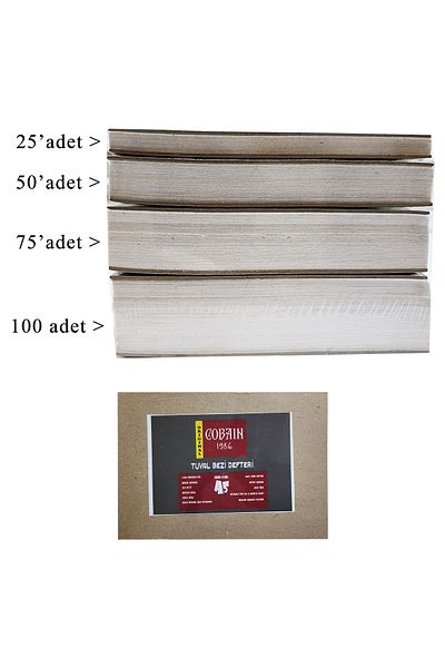 Bordosanat Cobain 100 Pieces Canvas Cloth Smooth Cut A5 (15X21Cm) 225Gr Primed for Acrylic Paint Oil Painting