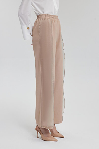 Touché Privé Linen Pants - Organza Detailed