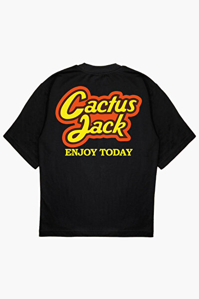 modaberry Μπλουζάκι με κοντό μανίκι Cactus Jack 'Enjoy Today' Μαύρο με στάμπα