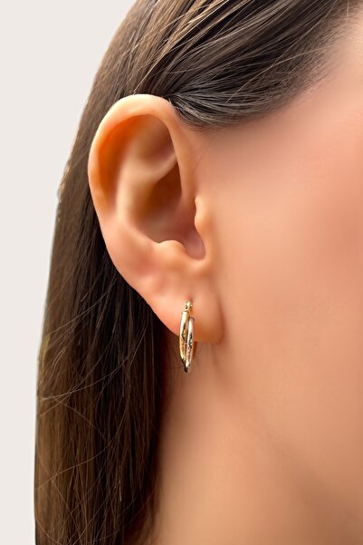 Altınaşkı Çift Halka Altın Küpe