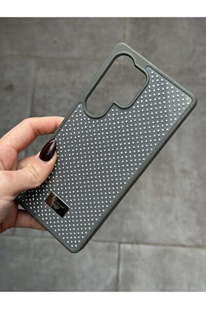 Paladyum Case حافظة رمادية اللون متوافقة مع هاتف سامسونج جالاكسي S25 الترا