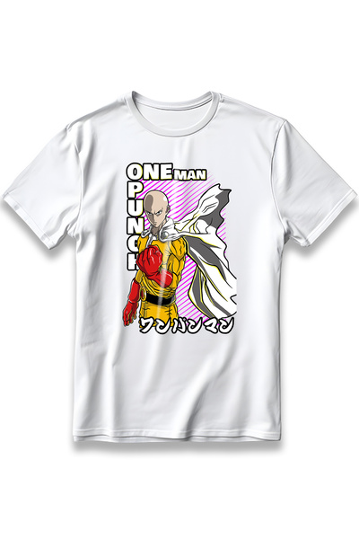 EZG Business Unisex One Punch Man Saitama Anime T-Shirt από βαμβάκι και ύφασμ...