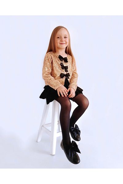 TINY BEAR Tiny Bear Ely Bow Sequin Set