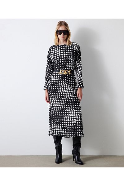 İpekyol Rochie midi cu model de picături