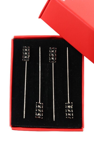 NUMETAL Ace pentru eșarfă și șal din piatră neagră, ace pentru turban și hijab