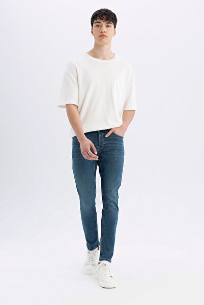 DeFacto Carlo Skinny Fit Ekstra Dar Kalıp Normal Bel Ekstra Dar Paça Jean Pantolon B2570AX24SM